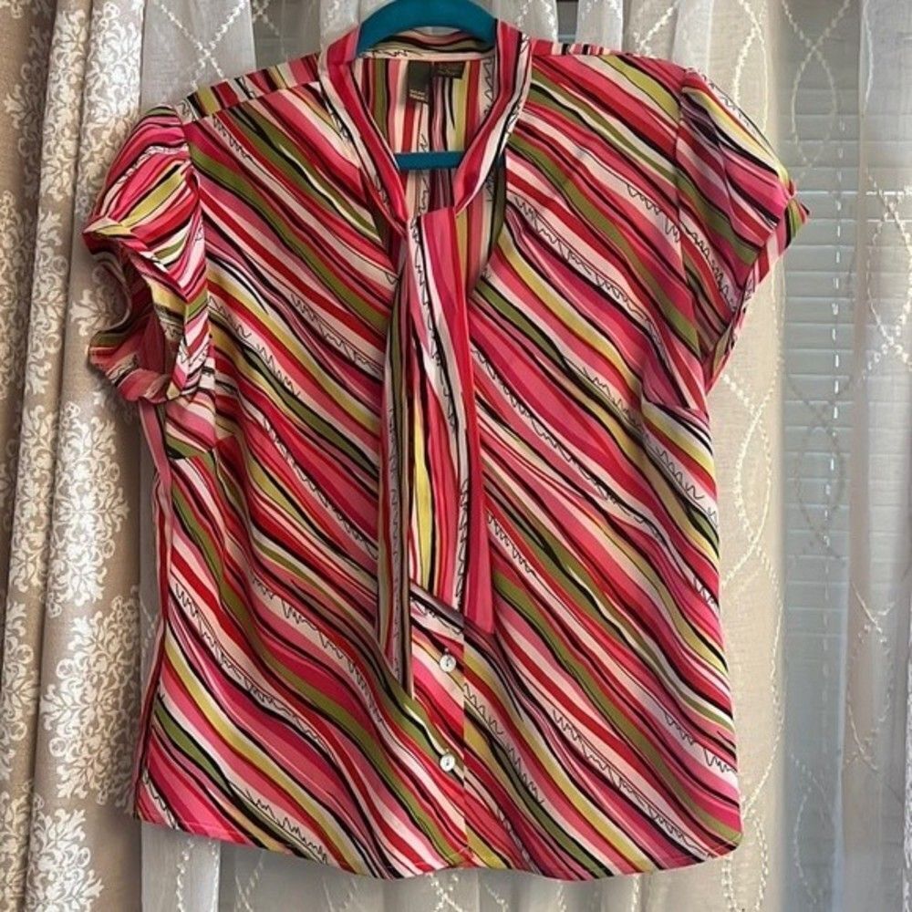 Sere Nade Tie Front Blouse - Size Large